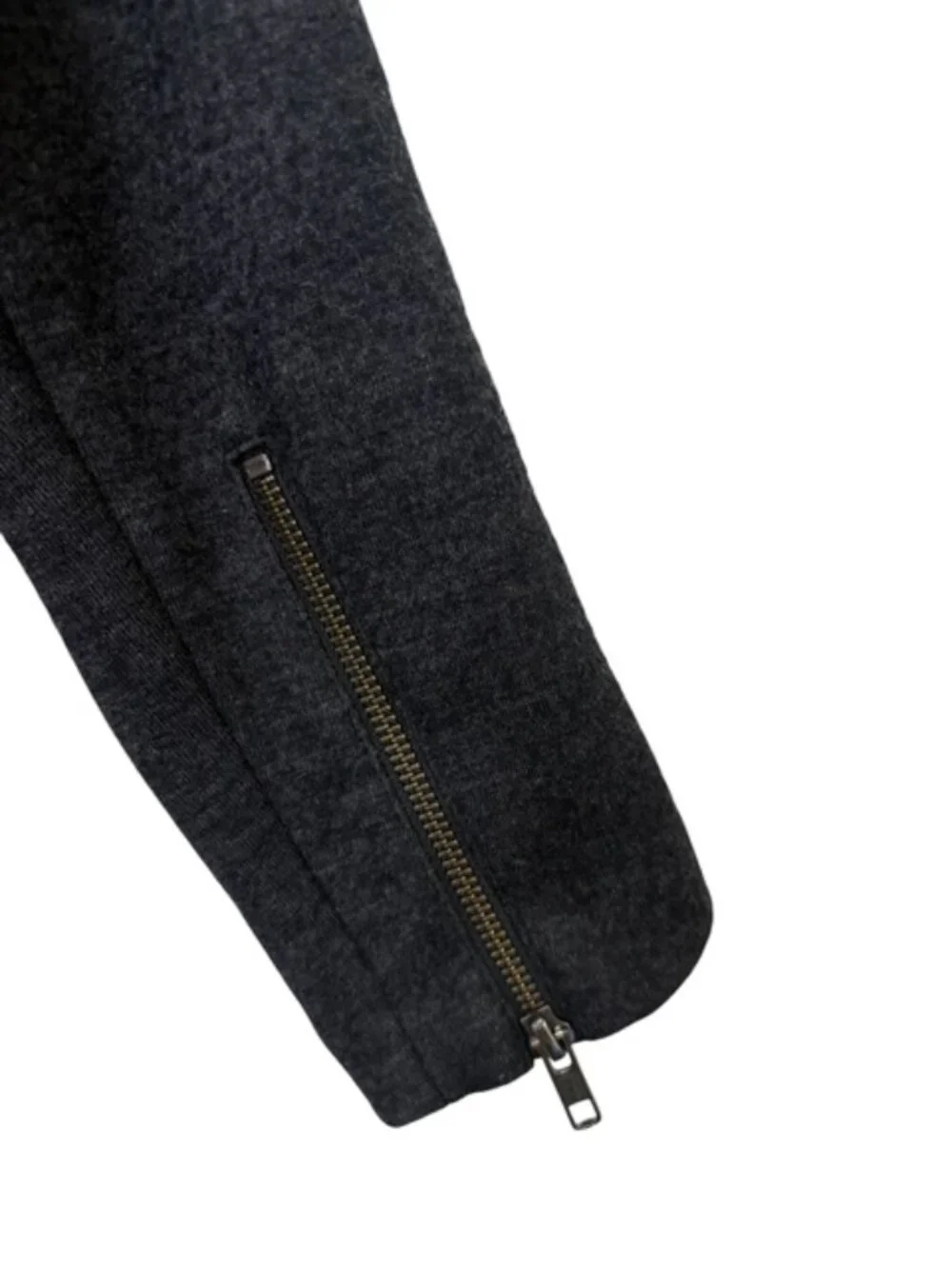 **J.Crew Stretch Wool Motorcycle Jacket Gray Black Moto Style 07569 Size 2**